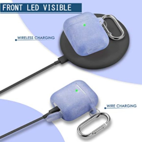 AirPods Case Cover with Keychain - Bling red/blue - Picture 9 of 14